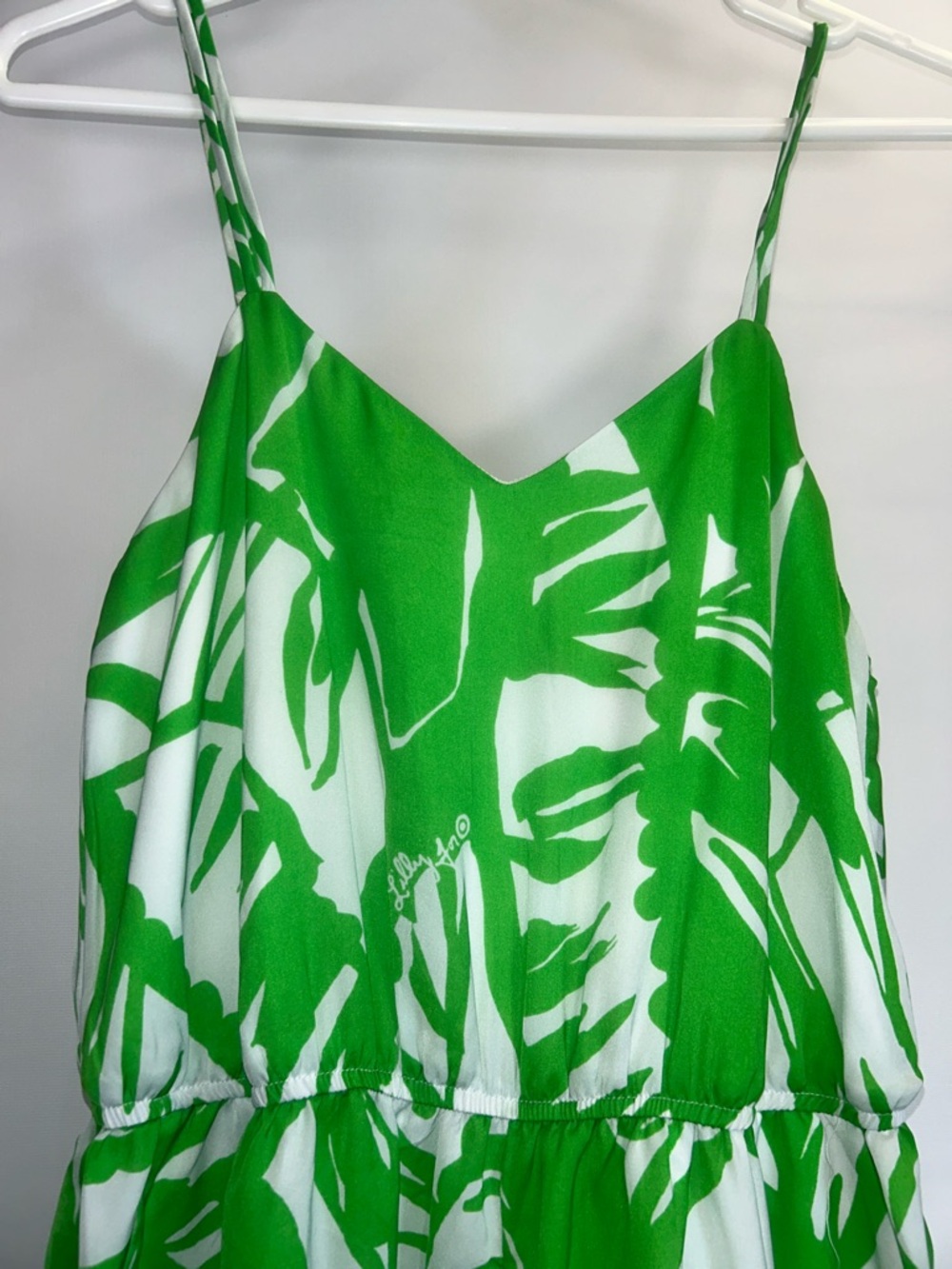 Lilly Pulitzer Boom Boom Sleeveless Summer Tropical Jumpsuit Green White Small - Picture 4 of 13